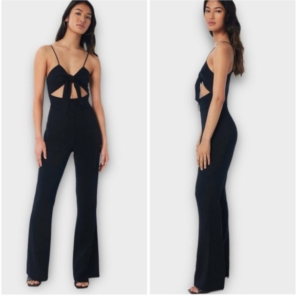 Lita By Ciara Pants - NEW Lita by Ciara size L Revolve Tie Front Jumpsuit in Black